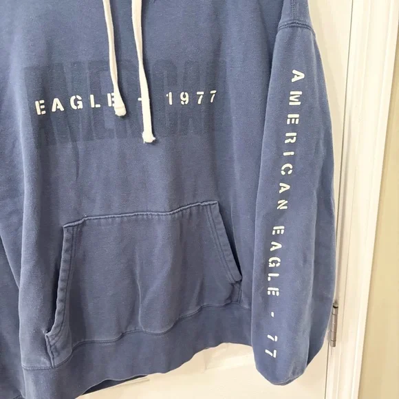 American Eagle Outfitters Blue Hoodie for Men - Picture 3 of 6
